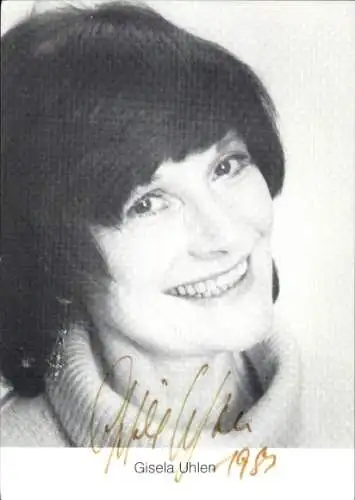 Ak Schauspielerin Gisela Uhlen, Portrait, Autogramm