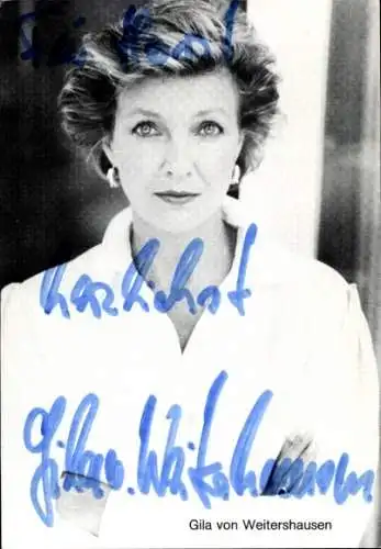 Ak Schauspielerin Gila von Weitershausen, Portrait, Autogramm
