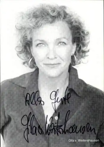 Ak Schauspielerin Gila von Weitershausen, Portrait, Autogramm