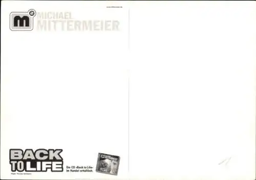 Ak Schauspieler Michael Mittermeier, Portrait, Autogramm,  Back to Life