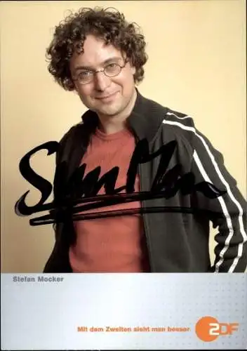 Ak Schauspieler Stefan Mocker, Portrait, Autogramm, ZDF