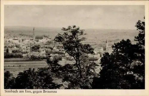 Ak Simbach am Inn, Gesamtansicht, Braunau