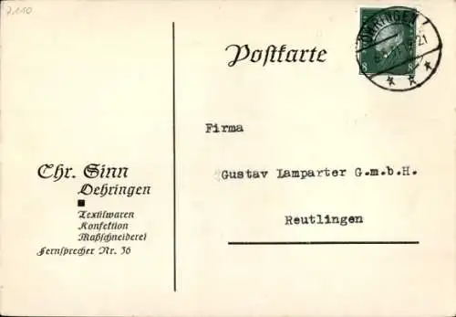 Ak Öhringen im Hohenlohekreis Württemberg, Werbung, Textilwaren, Konfektion