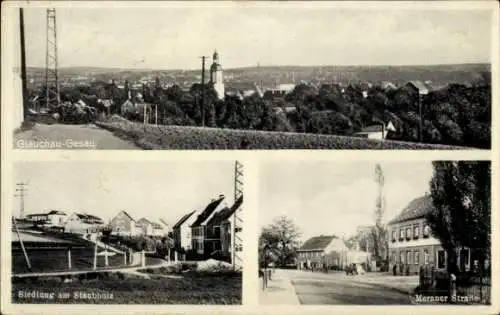 Ak Gesau Glauchau in Sachsen, Siedlung am Staubholz, Meraner Straße