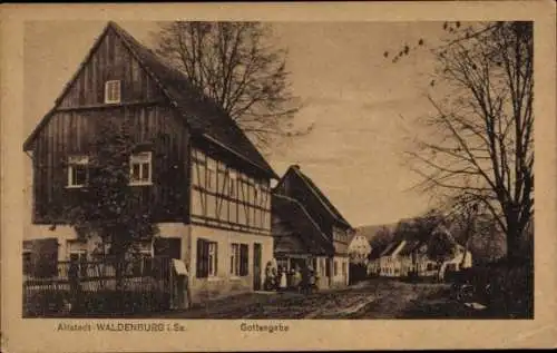 Ak Altstadt Waldenburg in Sachsen, Gottesgabe