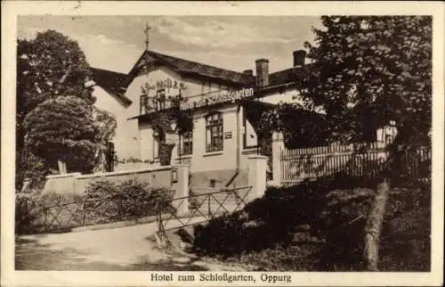 Ak Oppurg an der Orla Thüringen, Hotel zum Schlossgarten