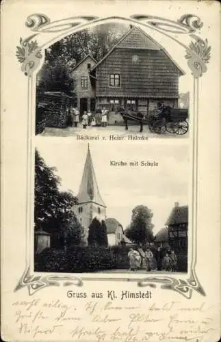 Ak Klein Himstedt Söhlde in Niedersachsen, Bäckerei Heinrich Helmke, Kirche, Schule