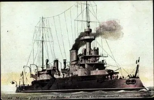Ak Französisches Kriegsschiff, Le Hoche, Garde côtes cuirassé amiral
