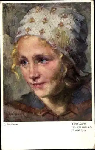 Künstler Ak Rexhäuser, Karl, Treue Augen