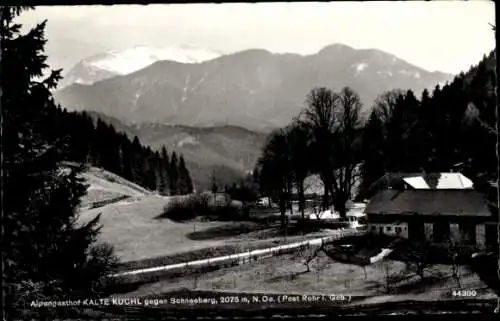 Ak Annaberg in Niederösterreich, Alpengasthof Kalten Kuchl gegen Schneeberg