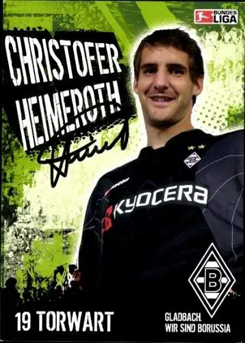 Autogrammkarte Fußball, Christofer Heimeroth, Borussia Mönchengladbach