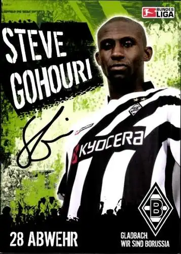 Autogrammkarte Fußball, Steve Gohouri, Borussia Mönchengladbach