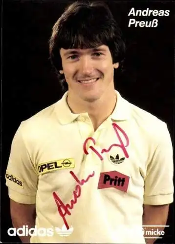 Ak Tischtennis, Andreas Preuß, Borussia Düsseldorf, Autogramm