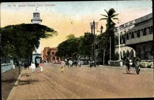 Ak Colombo Ceylon Sri Lanka, Queen Street, Fort