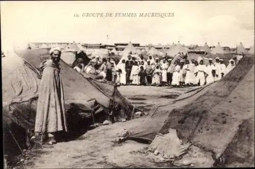 Ak Marokko, Gruppe maurischer Frauen