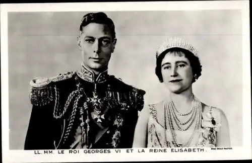 Ak König Georg VI. von England, Königin Elisabeth I.