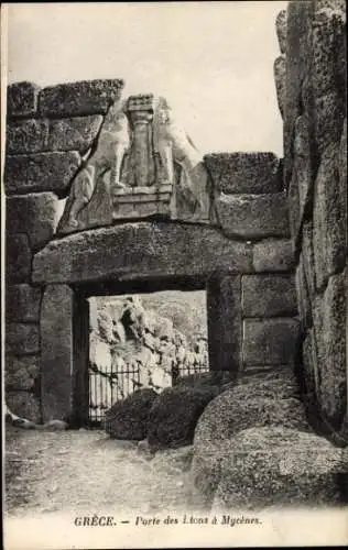Ak Mykene Griechenland, Porte des Lions