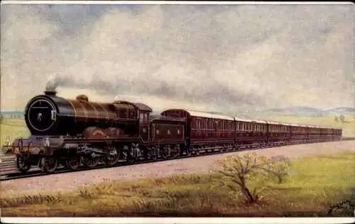 Künstler Ak Britische Eisenbahn, Edinburgh-Carlisle-Express