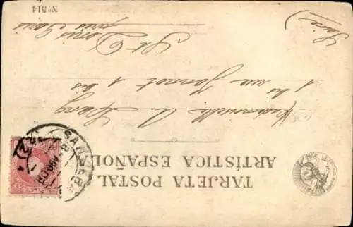 Künstler Litho Stierkampf, Kampfarena, Torero, Messer