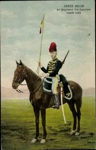 Ak Belgische Armee, 4. Lanzenregiment, Grand Outfit