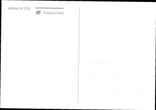 Ak Airbus A 310, Hapag Lloyd, Deutsches Passagierflugzeug