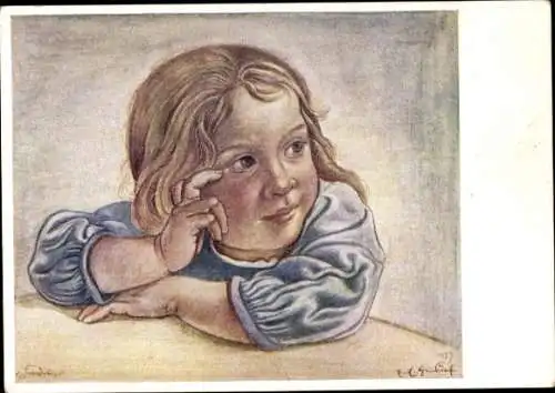 Künstler Ak Heinsdorff, Emil, Friedrun, Mädchen, Kinderportrait, Künstler-Hilfswerk 1937