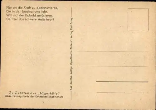 Künstler Ak Geilfus, Jägerhilfe, Mehr Respekt vor der Patrone, Explosionskraft, Lustige Jägerfibel