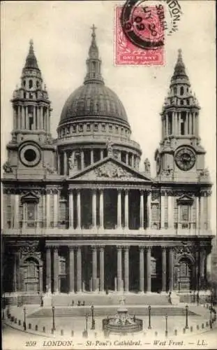 Ak London City England, St. Pauls Kathedrale