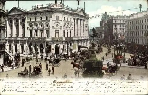 AK West End London City England, Piccadilly Circus