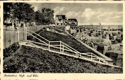 Ak Wyk auf Föhr Nordfriesland, Promenade, Strand