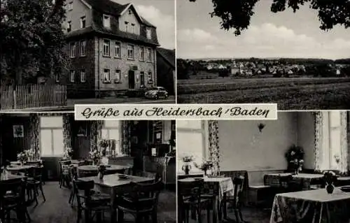 Ak Heidersbach Limbach in Baden, Gasthaus Zur Linde, Ortsansicht