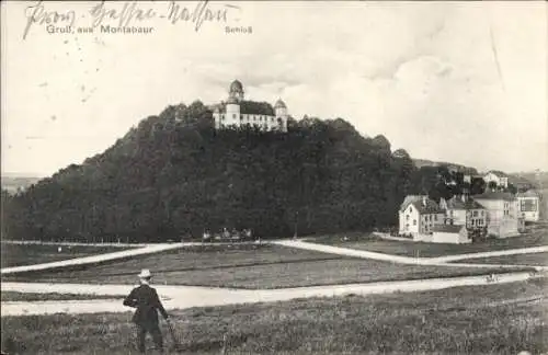 Ak Montabaur im Westerwald, Teilansicht, Schloss