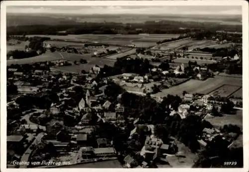 Ak Gauting in Oberbayern, Panorama, Fliegeraufnahme