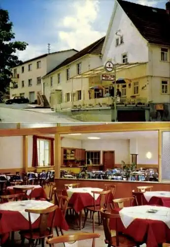 Ak Oberrod Idstein im Taunus Hessen, Gasthaus und Pension Zur Post, Innenansicht