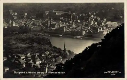 Ak Boppard am Rhein, Blick vom Vierseenblick