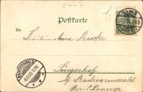 Ak St. Goar am Rhein, Panorama mit Rheinfels