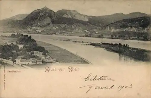 Ak Königswinter am Rhein, Drachenfels