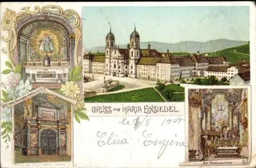 Litho Einsiedeln Kanton Schwyz, Kloster Maria Einsiedel