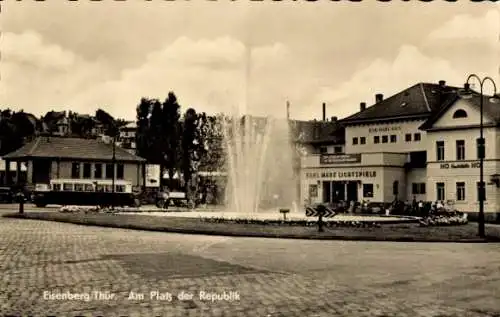 Ak Eisenberg in Thüringen, Platz der Republik, Lichtspiele