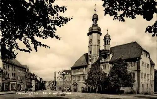 Ak Eisenberg in Thüringen, Markt, Rathaus