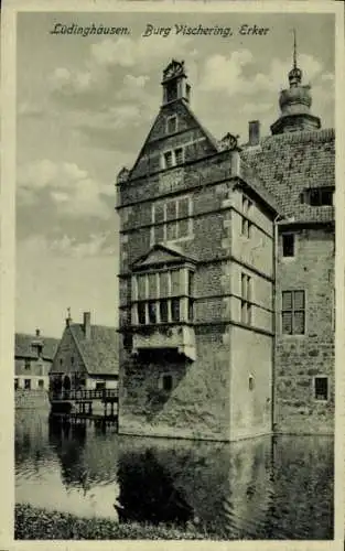 Ak Lüdinghausen im Münsterland Westfalen, Burg Vischering, Erker