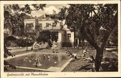 Ak Bad Godesberg Bonn Rhein, Ev. Kindererholungsheim, Garten, Planschbecken