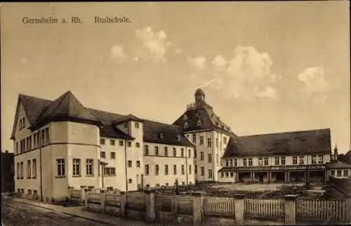 Ak Gernsheim am Rhein Hessen, Realschule