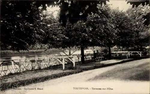 Ak Toutevoie Gouvieux Oise, Terrasses sur l'Oise
