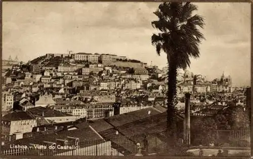 Ak Lisboa Lissabon Portugal, Blick zum Schloss, Panorama