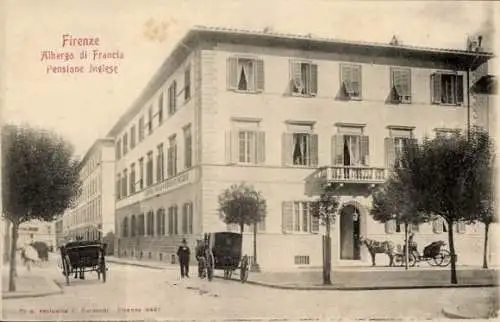 Ak Firenze Toscana, Albergo di Francia, Pensione Inglese