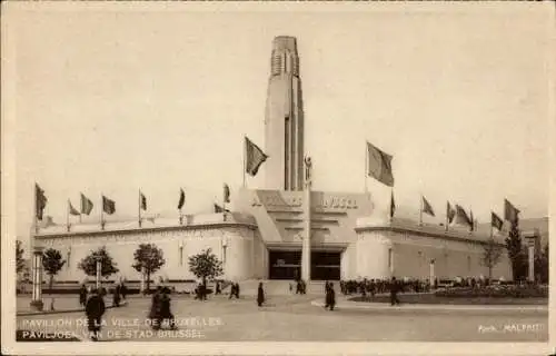 Ak Bruxelles Brüssel, Ausstellung 1935, Pavillon der Stadt Brüssel