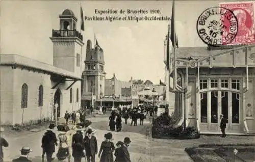 Ak Brüssel Belgien, Ausstellung 1910, Pavillons Algerien und Westafrika