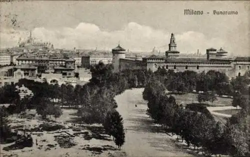 Ak Mailand Mailand Lombardei, Panorama