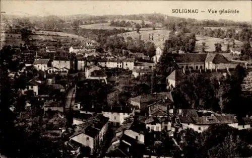 Ak Solignac Haute Vienne, Vue generale